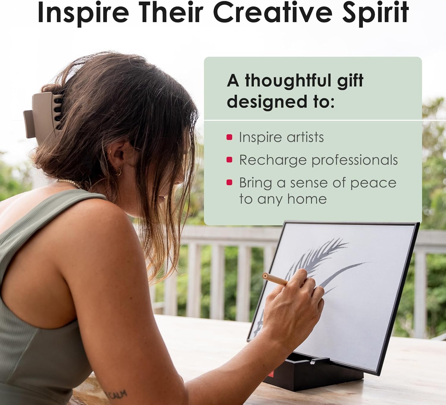 Buddha Board – The Original Water Painting Board for Mindfulness & Creativity – Unique Gift for Artists. Adults & Kids – Mess-Free Zen Art Supplies - Image 6